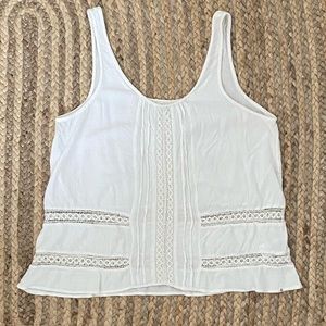 Volcom boho crochet detail tank top